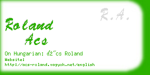 roland acs business card